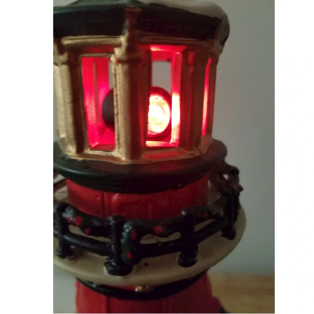 Lighthouse Light Up Style Electrical Figurine Height 9.5 in Christmas